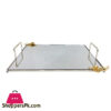 Orchid Rectangular Mirror Tray Silver