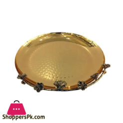 Orchid Round Plate-Medium (Gold)