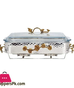 Orchid Rectangular Serving Dish Silver