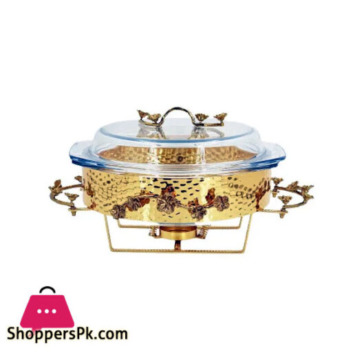 Orchid Round Serving Dish Gold