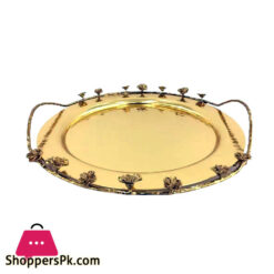 Orchid Round Tray Medium (Gold)