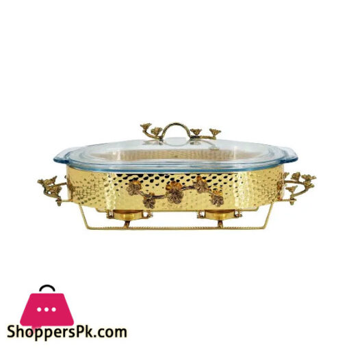 Orchid Oval Serving Dish Gold