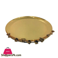 Orchid Round Plate XL Gold