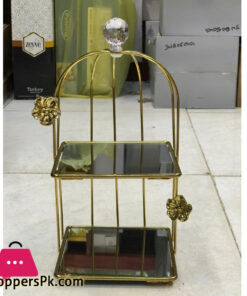 Artistic Arabic Serving Stands Gold