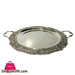 Orchid Round Tray- Silver