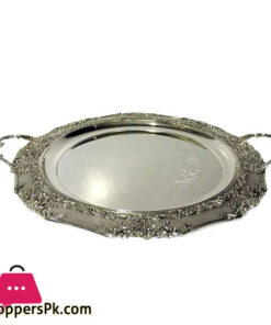 Orchid Round Tray- Silver