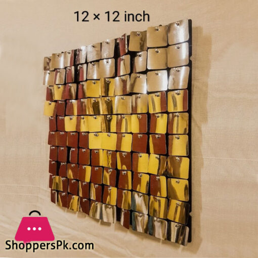 Shimmer sequin wall pannel for backdrop decoration 6pcs - Multicolor , Size:12x12inch