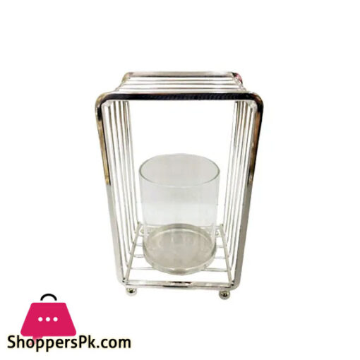 ORCHID Candle Holder Long(Silver) in Pakistan