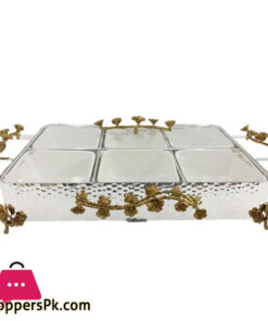 Orchid 6 parts Snack Bowl-Silver