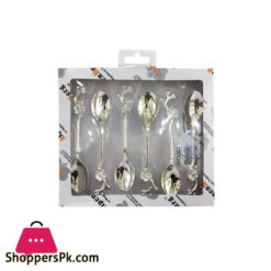 Orchid Tea Spoon Silver 6Pcs