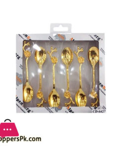 Orchid Tea Spoon Gold 6Pcs