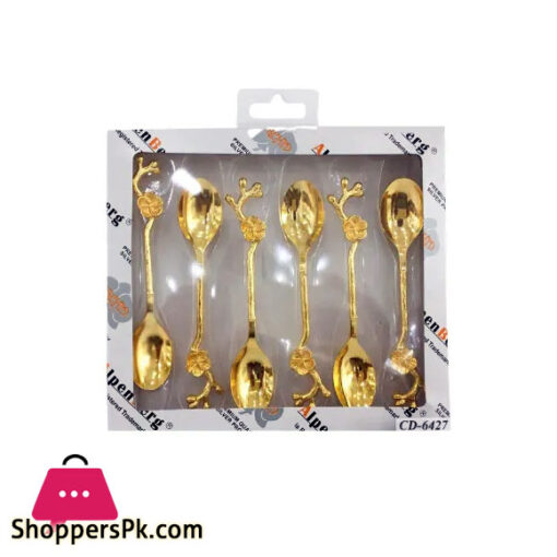 Orchid Tea Spoon Gold 6Pcs