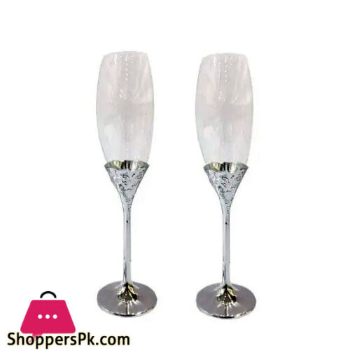 ORCHID Wine Glass Silver-2Pcs