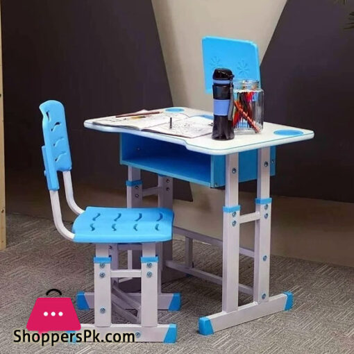 Height Adjustable Kids Study Desk Table & Chair Ergonomic Drawing Set Bookstand Children Writing Activity Art Table Set