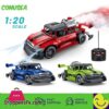 1:20 Rc Racing Car 2.4G Remote Control Car Truck With Light Smoke Spray Electric Car Radio Controlled Machine Model Toys For Boy