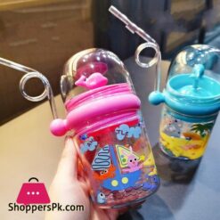 250Ml Baby Drinking Cup Kids Whale Water Spray Cartoon Baby Feeding Cups With Straws Water Bottles Outdoor Childrens Cupscups