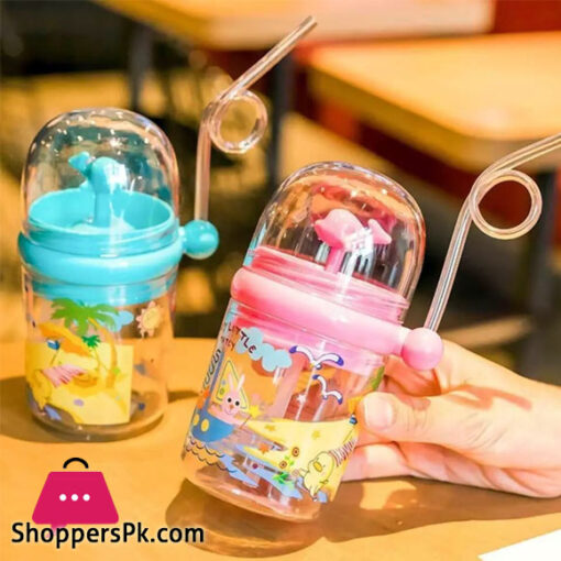 250ML Baby Drinking Cup Kids Whale Water Spray Cartoon Baby Feeding Cups with Straws Water Bottles Outdoor Children's Cups