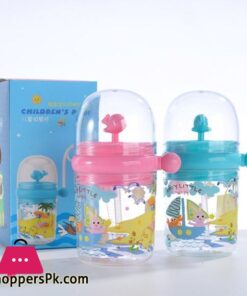 250Ml Baby Drinking Cup Kids Whale Water Spray Cartoon Baby Feeding Cups With Straws Water Bottles Outdoor Childrens Cupscups