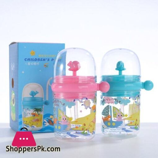 250ML Baby Drinking Cup Kids Whale Water Spray Cartoon Baby Feeding Cups with Straws Water Bottles Outdoor Childrens CupsCups