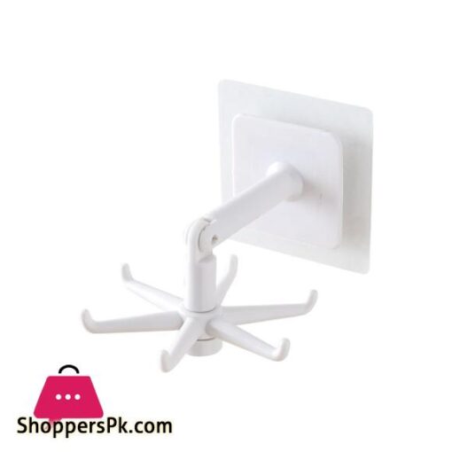 360 Degree Rotation Folding Hook Self Adhesive 180 Degree Vertical Flip Waterproof Hook Home Bathroom Kitchen Towel