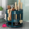 360°Rotatable Knife Rack Chopsticks Cage Drain Rack Chopping Board Storage Shelf Countertop Water Filter Kitchen Tool Knife Rack