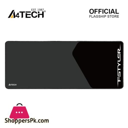 A4tech Fstyler FP70 Mousepad Desk Mat Anti Slip Rubber Base Long Length for Keyboard Mouse Fine Knit Edges Black