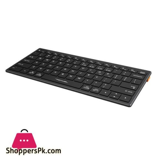 A4tech FBX51C Bluetooth 24G Wireless Keyboard Rechargeable USB Type C Multi Device 2 cm Slim Lightweight Scissor Switch Keys Multidevice Pairs Upto 4 Devices For PCLaptopTabletiOSAndroidSmart TV