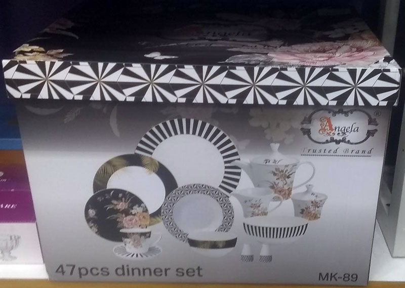 Angela Ceramic 6 Person Dinner Set 47-Pcs Mk89