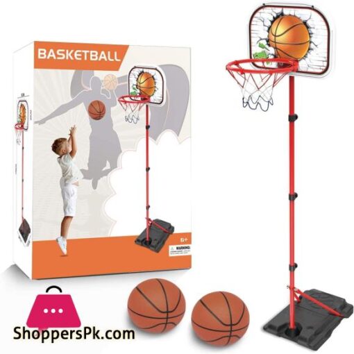 Basketball Hoop Kids Basketball Hoop and Stand for Kids 78 170CM Adjustable Height Basketball Stand with 2 Ball Net Air pump Wrench for Outdoor Indoor Basketball Hoop Portable Basketball Stand Set