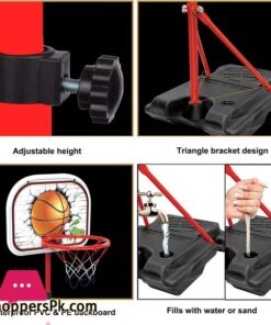 Basketball Hoop Kids Basketball Hoop And Stand For Kids 78 170Cm Adjustable Height Basketball Stand With 2 Ball Net Air Pump Wrench For Outdoor Indoor Basketball Hoop Portable Basketball Stand Set