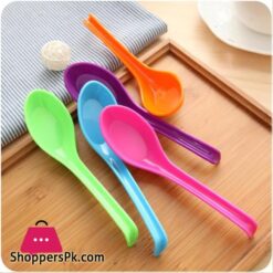 Candy Color Hook Spoon Melamine Soup Spoon Honey Porridge Spoon Noodle Soup Food Spoons Adults Kids Tableware Kitchen Tool 50Melamine Soup Spoon