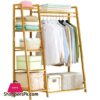 Clothes Hanger Trapezoid Design Landing Simple Coat Rack Bearing Strong Solid Wood Bedroom Cabinet Clothes Rack
