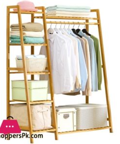 Clothes Hanger Trapezoid Design Landing Simple Coat Rack Bearing Strong Solid Wood Bedroom Cabinet Clothes Rack