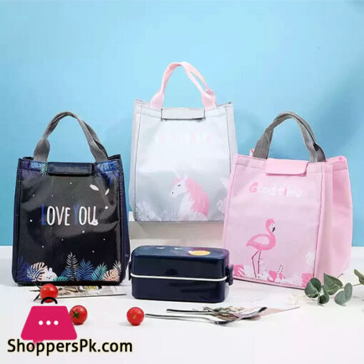 Cooler Lunch Bag Fashion Multicolor Bags Women Waterproof Hand Pack Thermal Breakfast Box Portable Picnic Travel