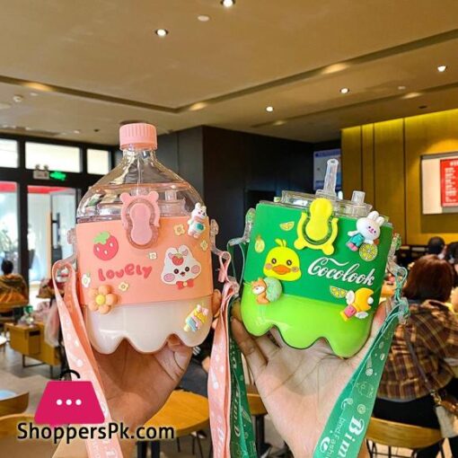 Creative Cola Cup Cute Children Students Drop proof Spray Water Cup High value Portable Summer Plastic Cup