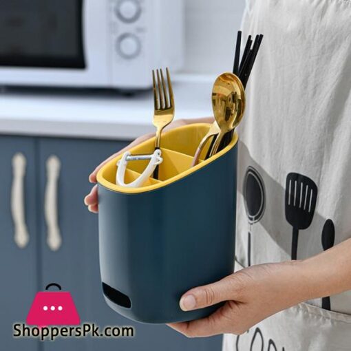 Cutlery Spoon Fork Chopstick Storage Holder Box Tableware Shelf Three Layer Cutlery Drainer Rack