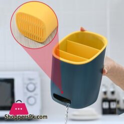 Cutlery Spoon Fork Chopstick Storage Holder Box Tableware Shelf Three Layer Cutlery Drainer Rack