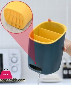 Cutlery Spoon Fork Chopstick Storage Holder Box Tableware Shelf Three Layer Cutlery Drainer Rack - Image 2