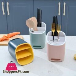 Cutlery Spoon Fork Chopstick Storage Holder Box Tableware Shelf Three Layer Cutlery Drainer Rack