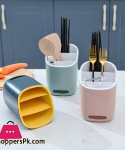 Cutlery Spoon Fork Chopstick Storage Holder Box Tableware Shelf Three Layer Cutlery Drainer Rack - Image 3