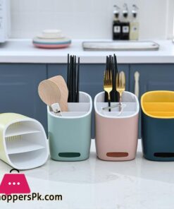 Cutlery Spoon Fork Chopstick Storage Holder Box Tableware Shelf Three Layer Cutlery Drainer Rack - Image 4