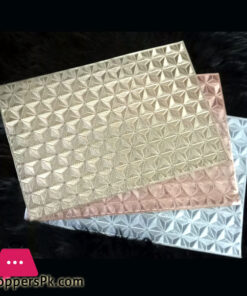 Dining Table Mats Washable Rectangle Metallic Vinyl Placemat Non-Slip Heat Resistant Mat Pack of 6