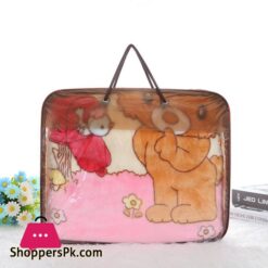 Double Layer Cartoon Puppy Printed Printed Large 53X43 Baby Blanket