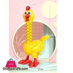 Dough Feather Chicken Toy Set For Kids Bald Hens Press To Grow Feather &Amp; Lay Eggs Dough Non-Toxic Nsv