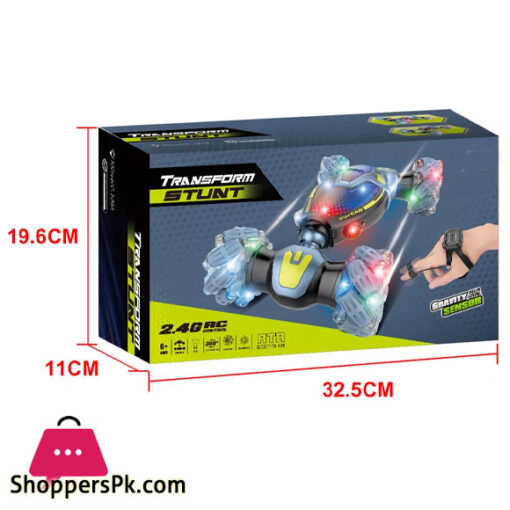 High Quality 2.4G Double Side 4X4 RC Stunt Car Kids Radio Control Toys Watch Hand Motion Gesture Sensor Car With Music And Light