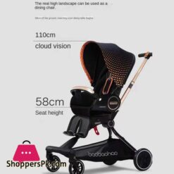 High Quality Light Baby Walking Artifact Trolley Landscape Children Car Ultra Light Foldable Two Way Reclining