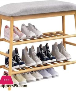 Household items home shoe cabinet shoe rack shoe storage box household items for closet corridor cloakroom2 Tier Wooden Shoe Bench Shoe Storage Cabinet Space Saving Shoe Shelf Organizer for Close