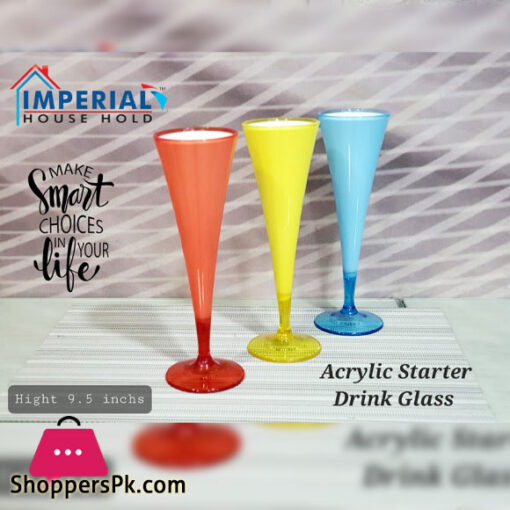Imperial Acrylic Starter Cocktail Drinking Glass Colorful Pack of 6 Pcs