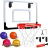 Indoor Basketball Hoop Set For Kids - Mini Basketball Hoop For Door With 4 Balls Shooting Ball Game Sport For Kids Boys Girls Bedroom 1 Indoor Basketball Hoop Set For Kids Mini Basketball Hoop For Door With 4 Ballsshooting Ball Game Sport For Kids Boys Girls Bedroom