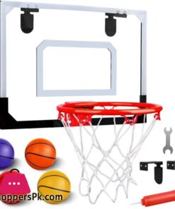 Indoor Basketball Hoop Set for Kids Mini Basketball Hoop for Door with 4 BallsShooting Ball Game Sport for Kids Boys Girls Bedroom